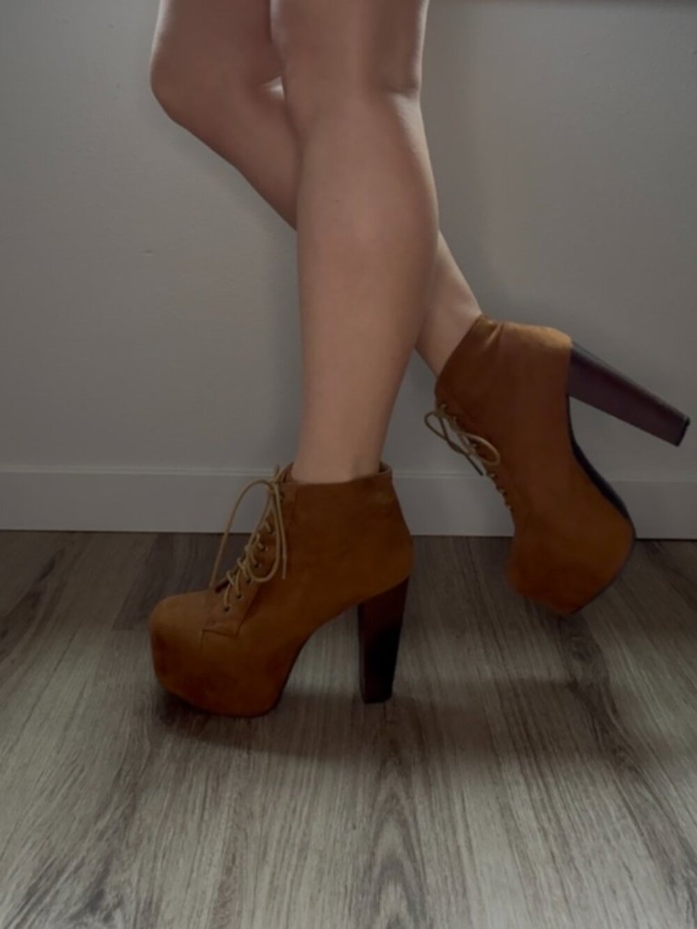 Lace-Up Platform Ankle Boots